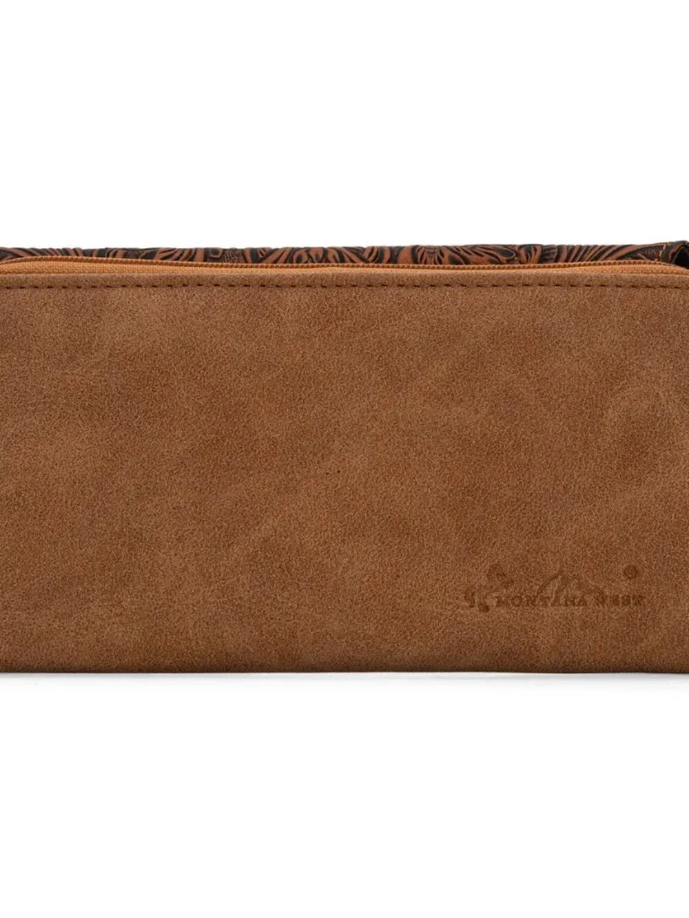Montana West Tooled Aztec Tote/Crossbody with Wallet Set - Tan